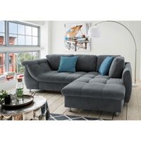 Livetastic ROZKLADACIA ROHOVÁ SEDAČKA, textil, antracitová