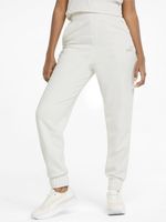 Puma ESS+ Embroidery High-Waist Spodnie dresowe Biały