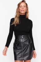 Damen Rock Trendyol Leather