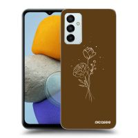 Silikónový prehľadný obal pre Samsung Galaxy M23 5G - Brown flowers
