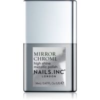 Nails Inc. Mirror Chrome lak za nohte z visokim sijajem odtenek Silver Served 14 ml