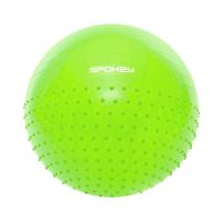 HALF FIT Gymnastická lopta 2v1 65 cm vrátane pumpičky, zelená
