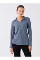 LC Waikiki Polo Neck Plain Long Sleeve Women's T-Shirt