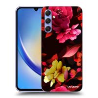 Silikónový čierny obal pre Samsung Galaxy A34 5G A346B - Dark Peonny