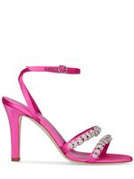 105mm Vedada Satin & Crystal Sandals