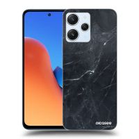 Silikónový čierny obal pre Xiaomi Redmi 12 4G - Black marble