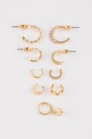 DEFACTO Women's 9-Piece Gold Earrings