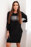 Kesi Sukienka z odblaskowym nadrukiem czarny