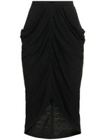 Ilis Ruched Jersey Midi Skirt