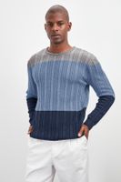 Trendyol Gray Slim Fit Crew Neck Hair Knitted Sweater