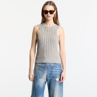 MM6 Ribbed Knit Sleeveless Top Grey XS