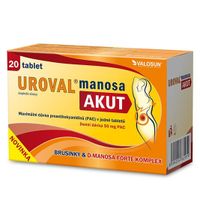 Uroval Manosa Akut, brusinky, d-manosa 10 tablet