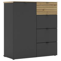 Voleo KOMODA, grafitová, dub artisan, 90/99/41 cm