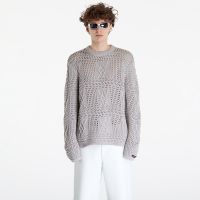 Sweter Daily Paper Zuberi Crochet Long Sleeve Sweater Moonstruck Grey L