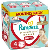 Pampers Premium Care Pants Size 4 jednorázové plenkové kalhotky 9-15 kg 114 ks