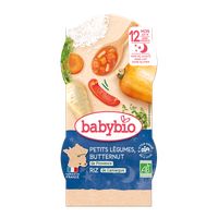 BABYBIO zeleninová zmes s maslovou tekvicou a ryžou 2x200 g