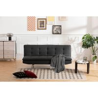 MID.YOU ROZKLADACIA POHOVKA, textil, tmavosivá