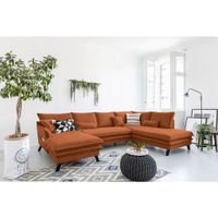 P & B SEDACIA SÚPRAVA, textil, terakotová