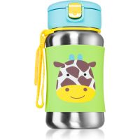 Skip Hop Zoo Straw Bottle пляшка для води з неіржавної сталі з трубочкою Giraffe 12 m+ 350 мл