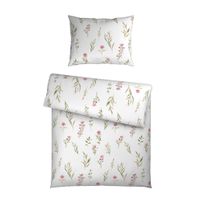 Novel POSTEĽNÁ BIELIZEŇ, satén, ružová, biela, 140/200 cm