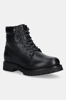 Tommy Hilfiger Kožené členkové topánky Tommy Hilfiger FLEX TH OUTDOOR RS LTH BOOT