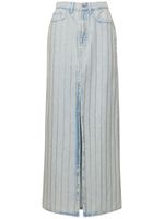 Ms. Sofiane High-rise Slit Denim Skirt