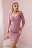 Dress with a neckline dark mint