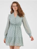 Light green women's patterned dress VILA Jaqueline - Women's