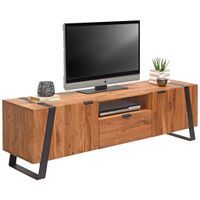 Landscape SKRINKA POD TV, divoký dub, čierna, farba duba, 172,8/52/47 cm