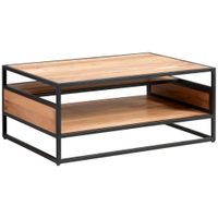 MID.YOU KONFERENČNÝ STOLÍK, čierna, medová, drevo, kov, 70/99/41 cm