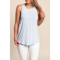 Ärmelloses Top, Hellblau