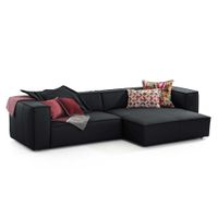 Chilliano ROHOVÁ SEDACIA SÚPRAVA, koža, čierna