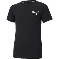 Puma ACTIVE SMALL LOGO TEE Спортна тениска за момчета, черно, размер