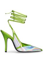 105mm Venus Chrome Leather & Pvc Pumps