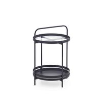 MID.YOU KONFERENČNÝ STOLÍK, čierna, kov, 44/62/44 cm