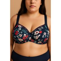 Plus Size Badeanzug - Bh, Dunkelblau