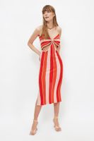 Trendyol Multi Color Cutout Szczegółowa sukienka z dzianiny