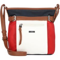 TOM TAILOR Torba preko ramena 'Juna'  plava / crvena / bijela
