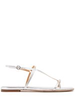 10mm Ella Metallic Leather Thong Sandals