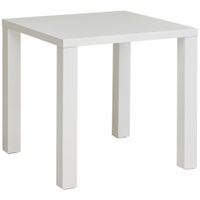P & B JEDÁLENSKÝ STÔL, biela s vysokým leskom, 80/80/75 cm