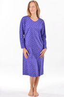 Noční košile Gina 19173P - bavlna Tmavě fialová 2XL
