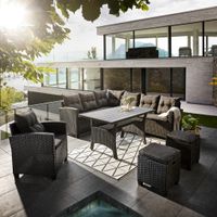 Ambia Garden JEDÁLENSKÁ TERASOVÁ SÚPRAVA kov, plast, textil