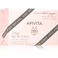 Apivita Natural Soap Rose & Black Pepper почистващ твърд сапун 125 гр.