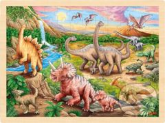 Dinosauří stezka (Dřevěné puzzle) - puzzle z kategorie Maxi dílky