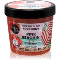Organic Shop Body Scrub Pink Beachin' Izgaismojošs ķermeņa skrubis ar aromātiem Fizzy Strawberry 300 ml