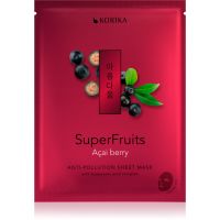 KORIKA SuperFruits Acai Berry - Anti-pollution Sheet Mask maska iz platna z razstrupljevalnim učinkom Acai berry 25 g