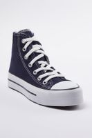 Trendyol Navy Blue Lace-Up Women's High-Top Sneakers