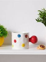 Sinsay - Kolorowy ceramiczny kubek - biały