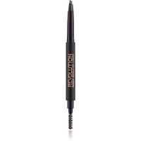 Makeup Revolution Duo Brow Definer precízna ceruzka na obočie odtieň Medium Brown 0.15 g