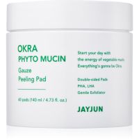 Jayjun Okra Phyto Mucin Gauze Peeling Pad peelingové pleťové tampóny 60 ks